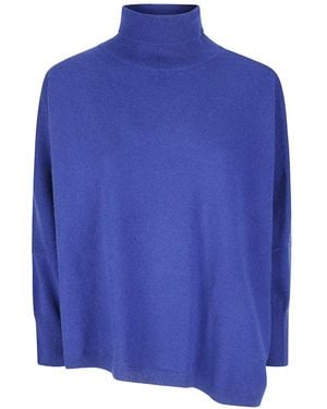 Be You Roll-Neck Cashmere Jumper - Blue