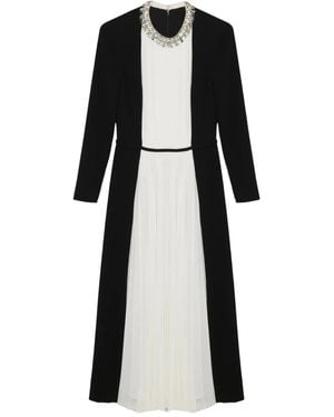 Jonathan Simkhai Embellished Pleated Midi Day Dress - Black