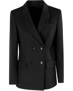 Seventy Blazer Doppiopetto Con Revers A Lancia - Nero