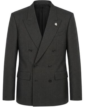 Gucci Double-Breasted Wool Blazer - Black