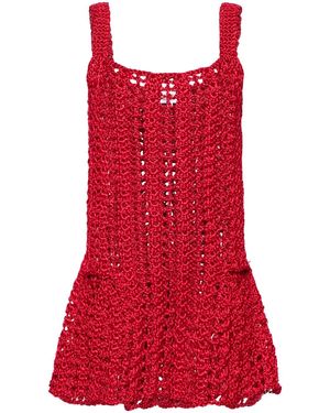 JW Anderson Gestricktes Minikleid - Rot