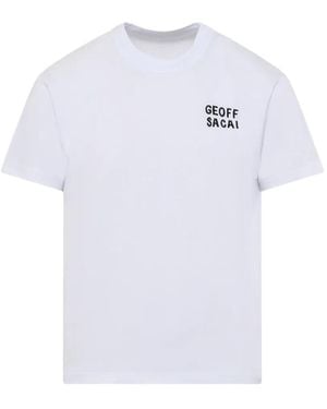 Sacai X Geoff Mcfetridge Embroidered T-Shirt - White