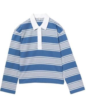 Rag & Bone Polo Rayé À Manches Longues - Blue