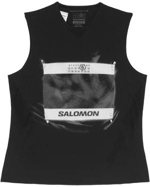 MM6 MAISON MARGIELA X SALOMON X Salomon Logo-Print Tank Top - Black