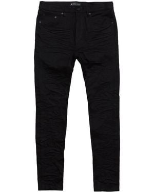 Purple Brand Crinkled Slim-Cut Jeans - Black
