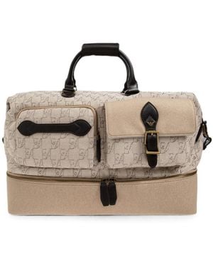 Emporio Armani Borsone Con Stampa Monogramma - Multicolore