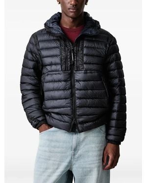C.P. Company Goggle Hooded Puffer Jacket - Black