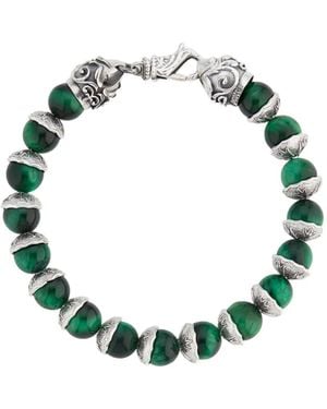 Emanuele Bicocchi Beaded Logo Bracelet - Green