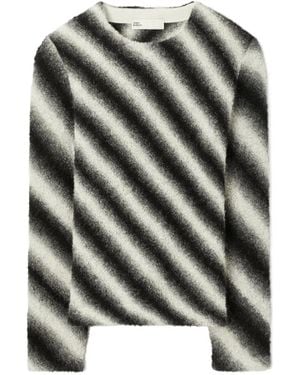 Tory Burch Striped Sweater - Green