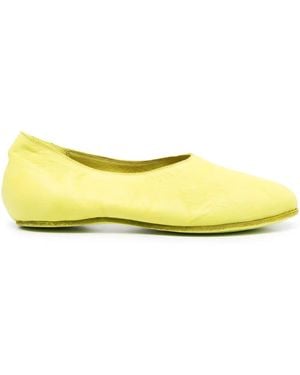 Guidi Slip-On Leather Loafers - Yellow