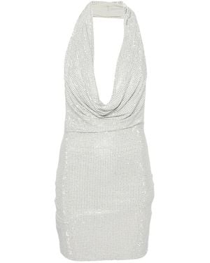 Twentyfourhaitch Halterneck Mini Dress - White