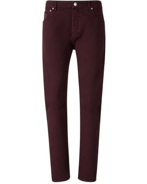 Brunello Cucinelli Jeans Rectos Algodón - Rojo