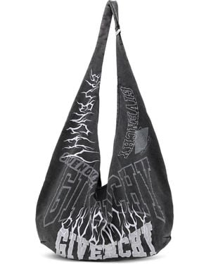 Givenchy Logo-Embroidered Shoulder Bag - Black