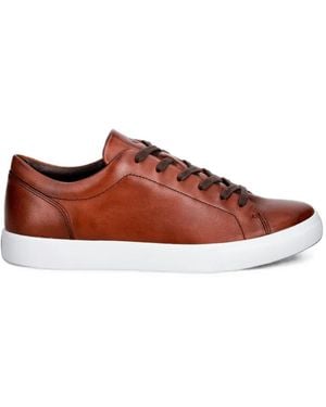Ecco Leather Sneakers - Brown
