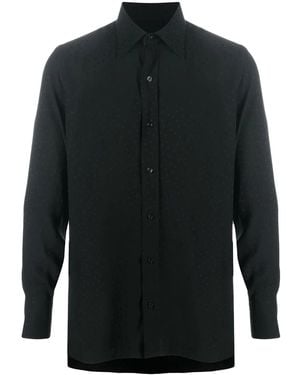 Tom Ford Polka-Dot Long-Sleeve Shirt - Blue