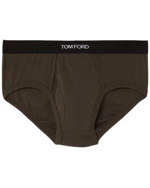 Tom Ford Bragas Con Logo En La Cintura - Negro