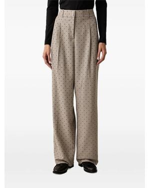 DKNY Hose Mit Hahnentrittmuster Und Polka Dots - Natur