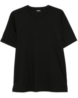ZEGNA Round-Neck T-Shirt - Black