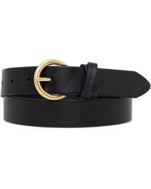 Marc O' Polo Round-Buckle Leather Belt - Black