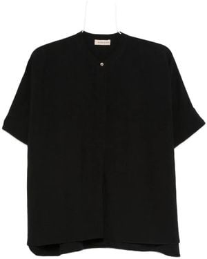 Blanca Vita Button-fastening short-sleeve shirt - Negro
