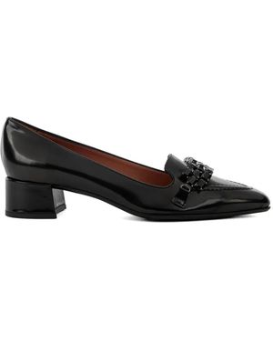 Status Poented Leather Pumps - Black
