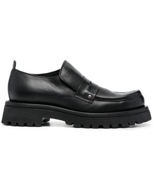 Moma Mocassino Penny-Slot Leather Loafers - Black