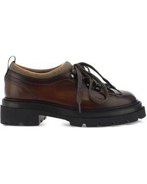 Santoni レースアップ シューズ - ブラウン