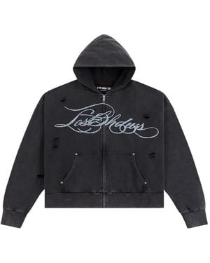 LOSTSHDWS Hoodie À Imprimé Graphique Et Effet Usé - Black