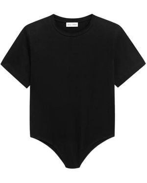WEILI ZHENG Short-Sleeve Bodysuit - Black