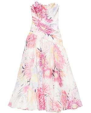 Aje. Reflector Ruffled Maxi Dress - Pink