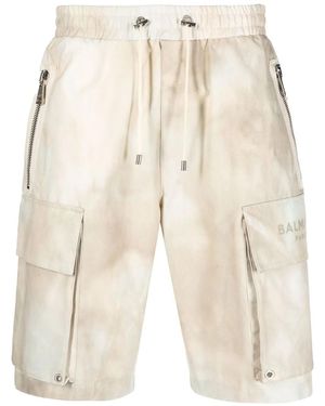 Balmain Cargo Corte Con Effetto Schiarito - Neutro