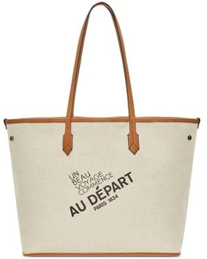 AU DEPART Bolso Shopper Reversible Con Monograma - Neutro