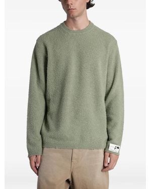 Golden Goose Bouclé-Knit Crew-Neck Jumper - Green