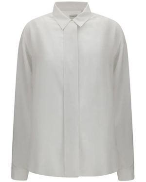 Calvin Klein Camisa Amari Con Solapa Oculta - Gris