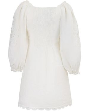 FARM Rio Lace Nature Short Sleeve Mini Dress in Natural | Lyst FARM Rio Lace Nature Short Sleeve Mini Dress in Natural | Lyst