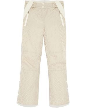 Yves Salomon Pantaloni Con Monogramma - Neutro