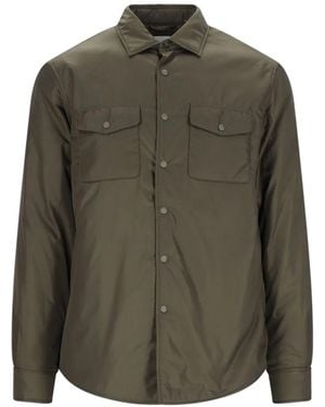 Aspesi Press-Stud Fastening Shirt - Green