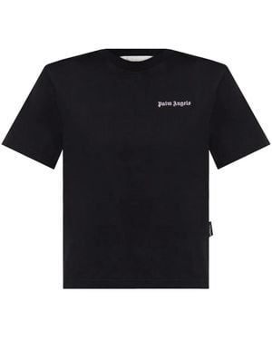 Palm Angels Cotton T-Shirt - Black