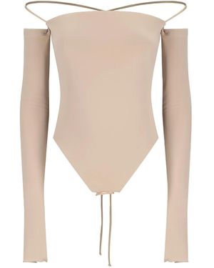 ANDAMANE Body Con Spalle Scoperte - Bianco