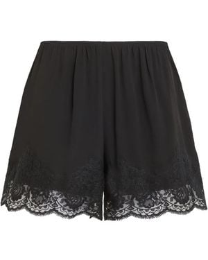 P.A.R.O.S.H. Lace-Trim Shorts - Black