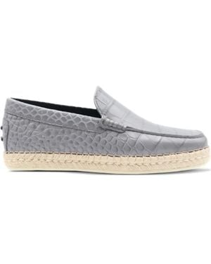 Tod's Espadrilles Aus Leder - Grau