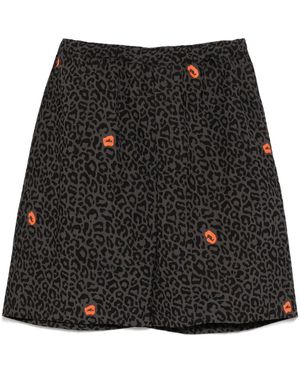 Undercover Shorts Con Stampa - Nero