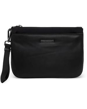 Trussardi Wrist-Strap Clutch Bag - Black