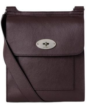 Mulberry Antony Grained Leather Shoulder Bag - Purple
