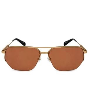 Linda Farrow X Jacquemus Double-Bridge Sunglasses - Brown
