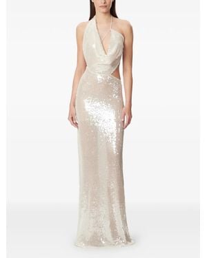 Amazuìn Iselin Asymmetric Draped Maxi Dress - White