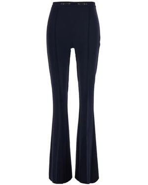 Elisabetta Franchi Belted Flared Trousers - Blue