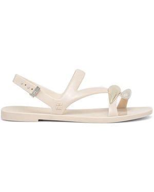 Melissa Embellished Buckled Sandals - Natural