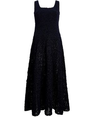 KHAITE Twigs Square-Neck Maxi Dress - Black