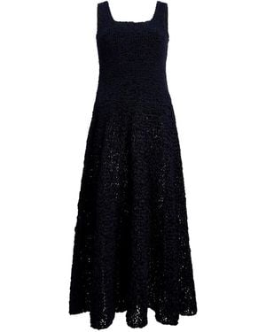 KHAITE Twigs Square-Neck Maxi Dress - Black